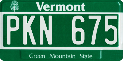 VT license plate PKN675