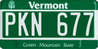 VT license plate PKN677