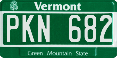 VT license plate PKN682
