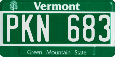 VT license plate PKN683