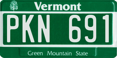 VT license plate PKN691