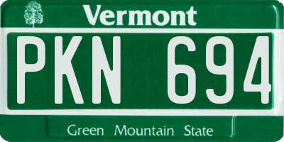 VT license plate PKN694