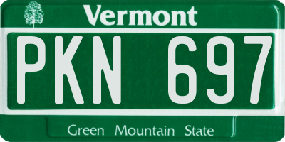 VT license plate PKN697