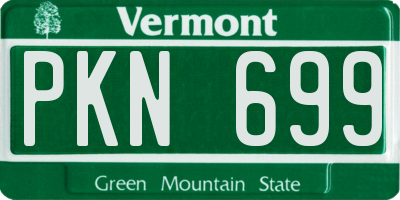 VT license plate PKN699