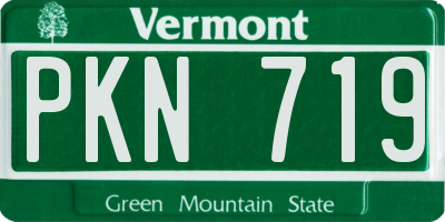 VT license plate PKN719