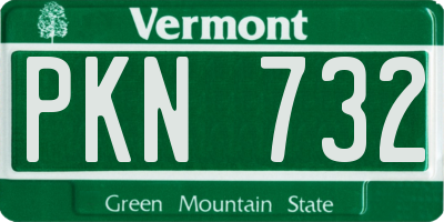 VT license plate PKN732