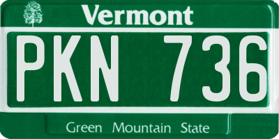 VT license plate PKN736