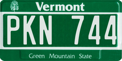 VT license plate PKN744