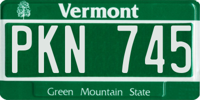VT license plate PKN745