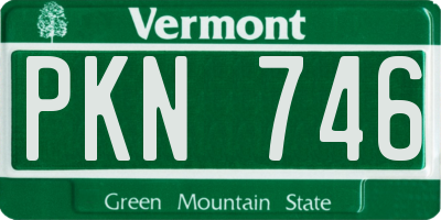 VT license plate PKN746