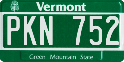 VT license plate PKN752