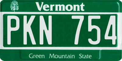 VT license plate PKN754