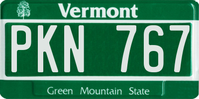 VT license plate PKN767