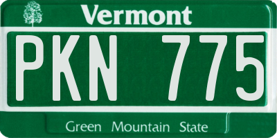 VT license plate PKN775