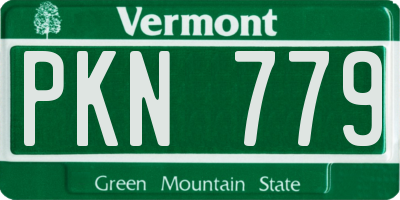 VT license plate PKN779