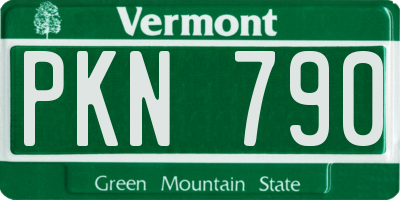 VT license plate PKN790