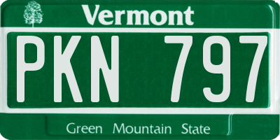 VT license plate PKN797