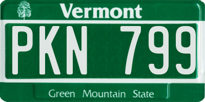 VT license plate PKN799
