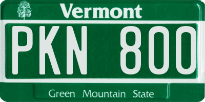 VT license plate PKN800