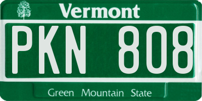 VT license plate PKN808