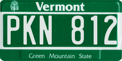 VT license plate PKN812