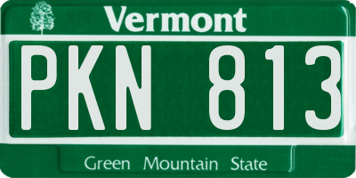 VT license plate PKN813