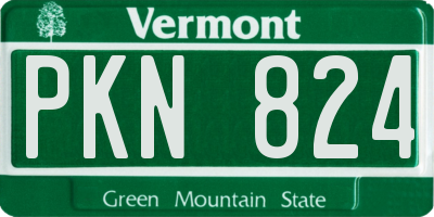 VT license plate PKN824