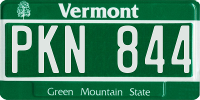 VT license plate PKN844