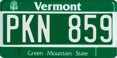 VT license plate PKN859