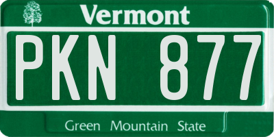 VT license plate PKN877