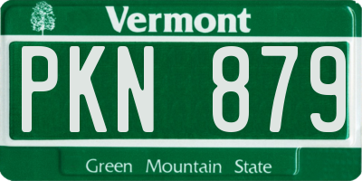 VT license plate PKN879