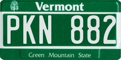 VT license plate PKN882
