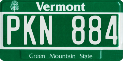 VT license plate PKN884