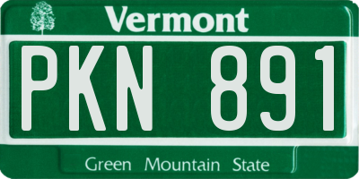 VT license plate PKN891