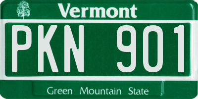 VT license plate PKN901
