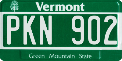 VT license plate PKN902
