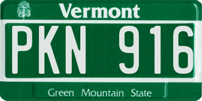 VT license plate PKN916