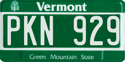 VT license plate PKN929
