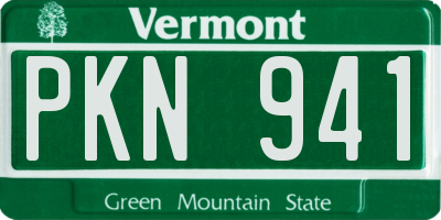 VT license plate PKN941