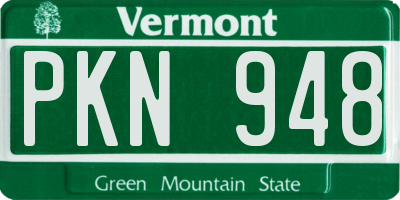 VT license plate PKN948