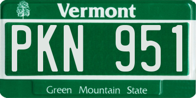VT license plate PKN951