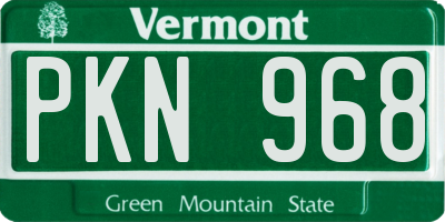 VT license plate PKN968