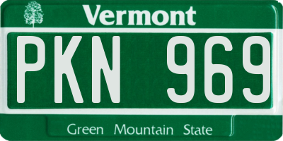 VT license plate PKN969