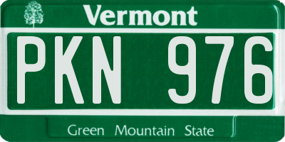 VT license plate PKN976