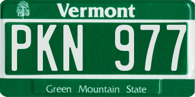 VT license plate PKN977
