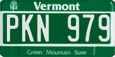 VT license plate PKN979