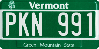 VT license plate PKN991