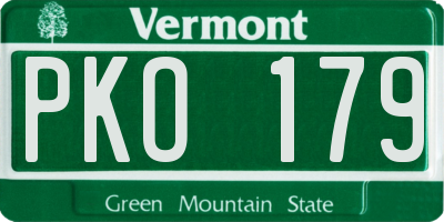 VT license plate PKO179