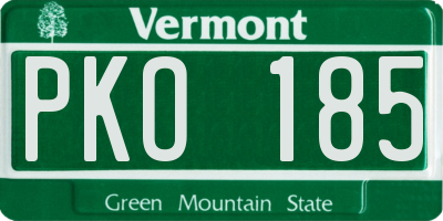 VT license plate PKO185