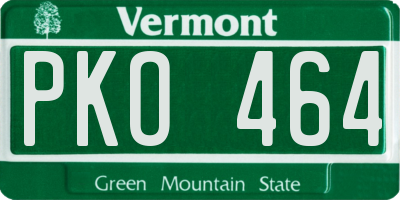 VT license plate PKO464
